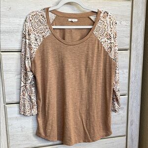 Maurice’s Top with Boho Patterned Sleeves!